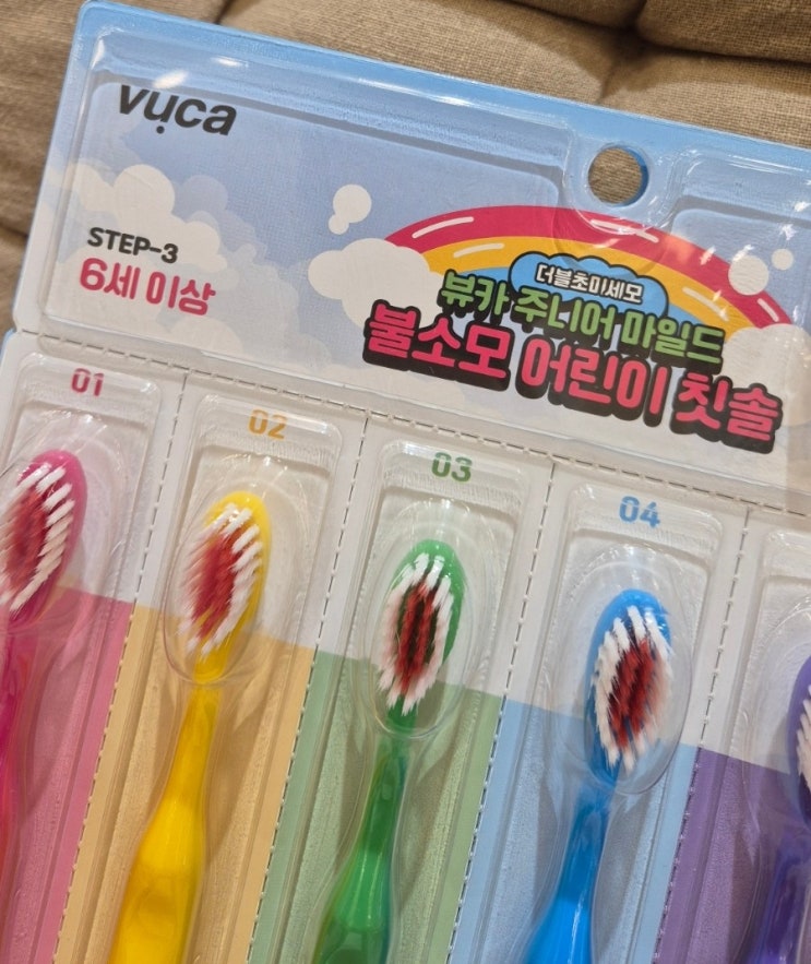[5살 칫솔 추천]충치예방 불소함유 부드러운 초미세 어린이칫솔_뷰카 Vuca
