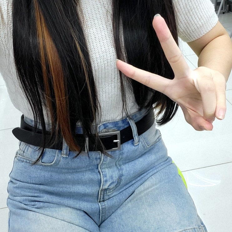누아트스튜디오 블랙 클래식 스퀘어 레더 벨트 스크레치 실버 무신사벨트