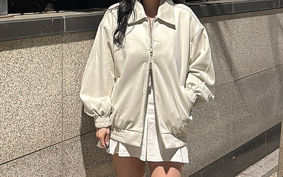 남여공용 자켓추천 스탠다드에러 블루종 스웨이드 자켓 아이보리