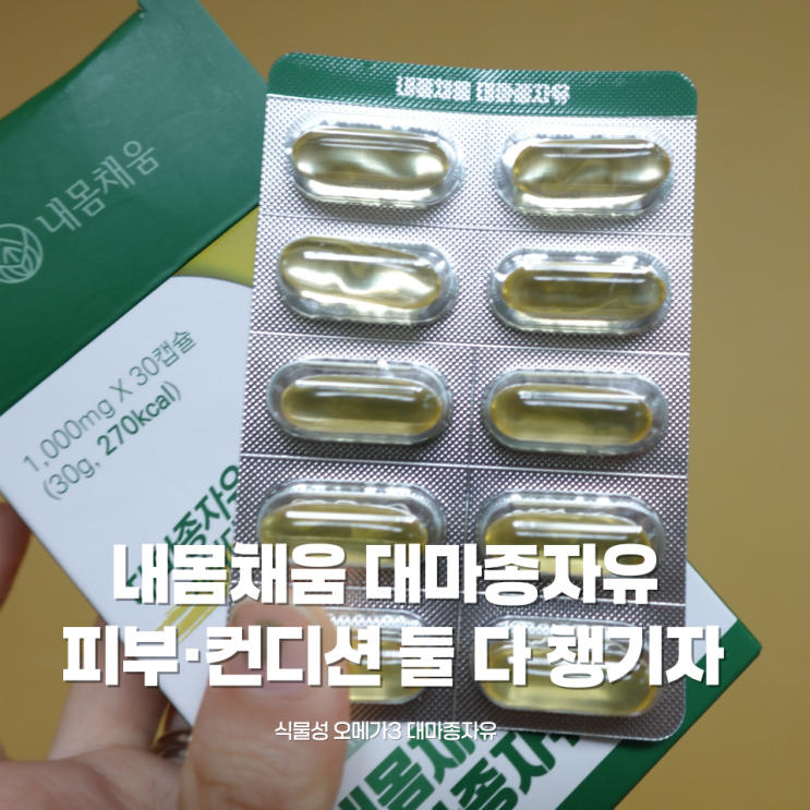 🌿 하루 한 캡슐로 건강 채우기!내몸채움 대마종자유 리얼 후기✨