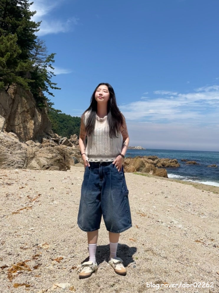 스탠다드에러 버뮤다팬츠 데일리룩 데님팬츠 코디