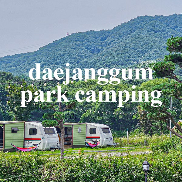 [용인캠핑] 서울근교 캠핑하기좋은 곳 : 대장금파크 글램핑 카라반 후기! with 불멍