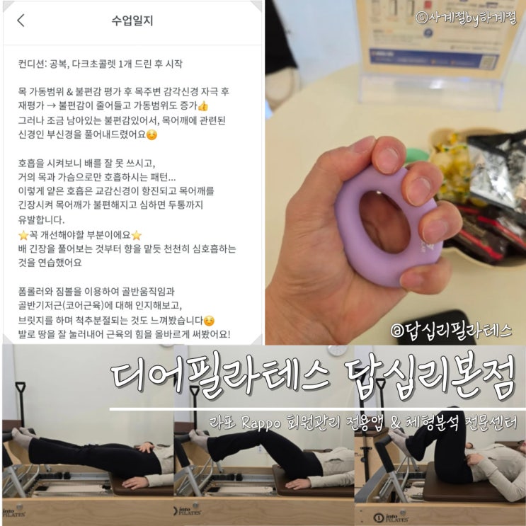 답십리 디어필라테스 1:1 맞춤 개인 레슨 찐 후기