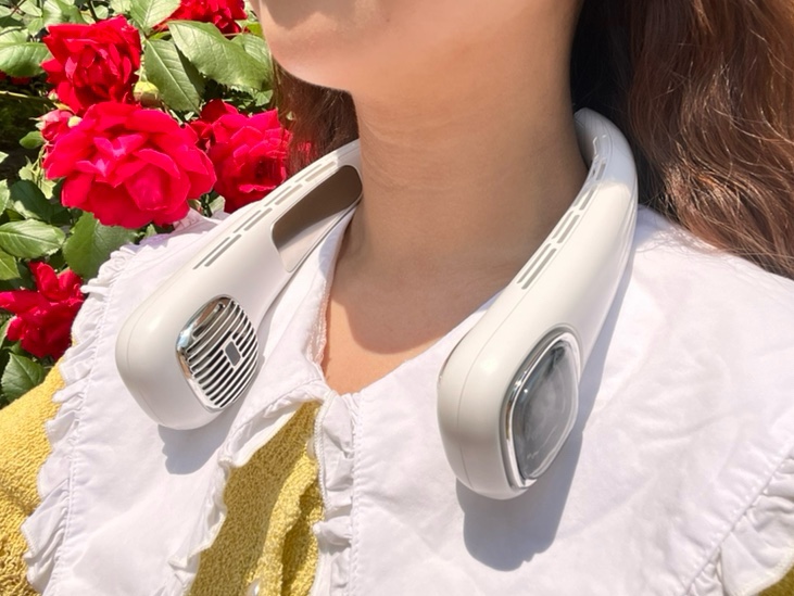 목에 거는 선풍기 smiria 넥밴드 목걸이형 넥풍기 야구장 직관 필수템!