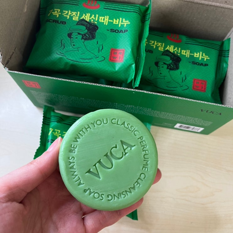뷰카 때비누자극없는 등드름 각질필링케어 목욕비누