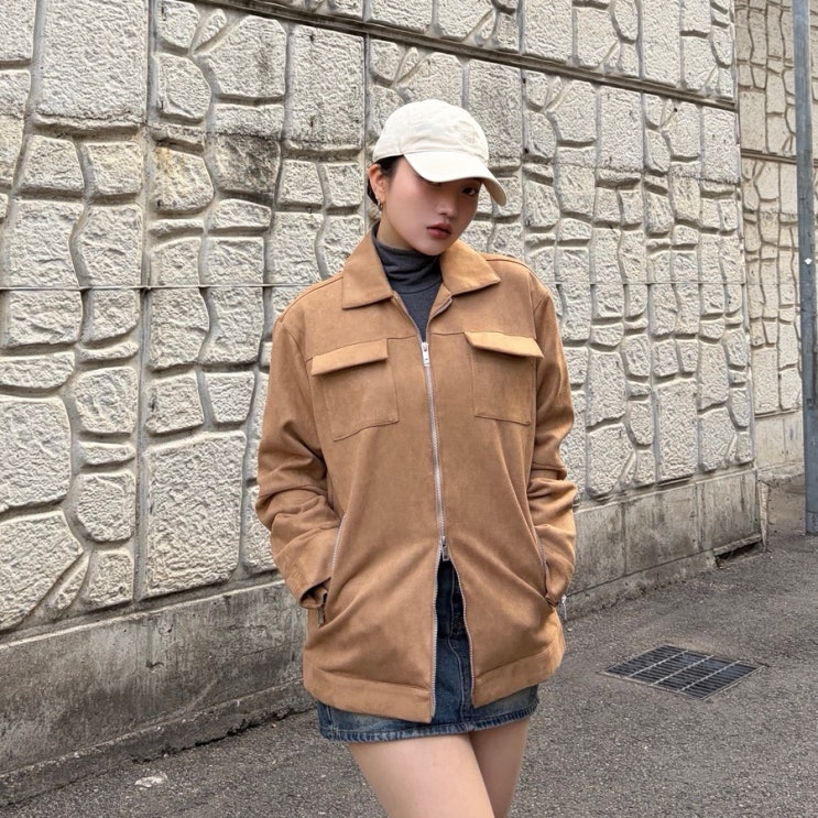 [ 아이러니포르노 화이트라인 ]솔리드 스탠다드 스웨이드 자켓 / 스트릿 데일리룩