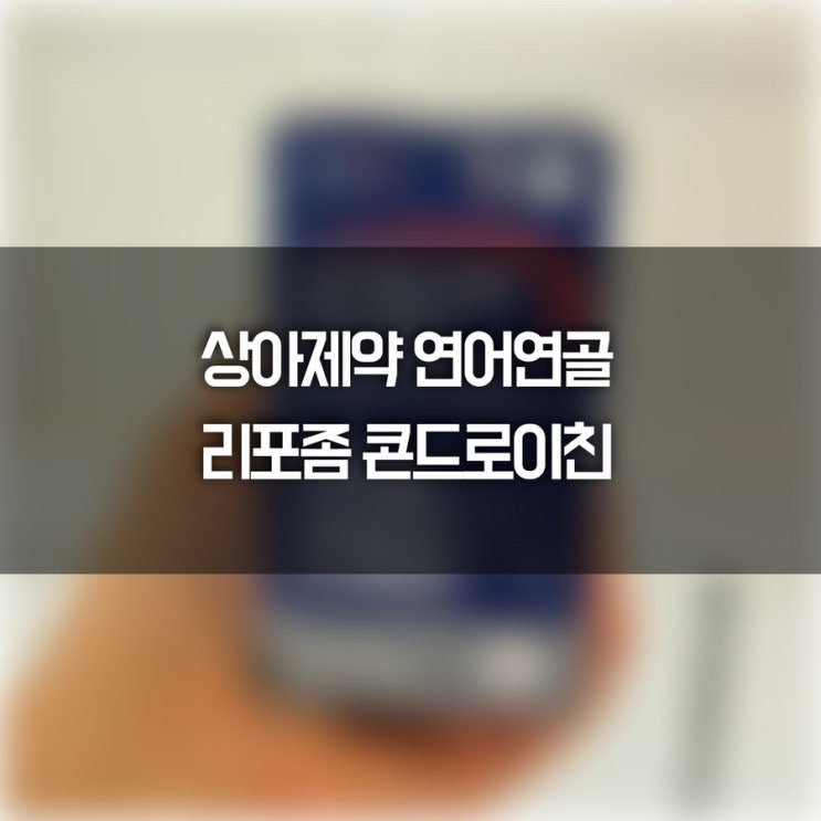 상아제약 연어연골 리포좀 콘드로이친 무릎엔 관절엔 콘드로이친 추천