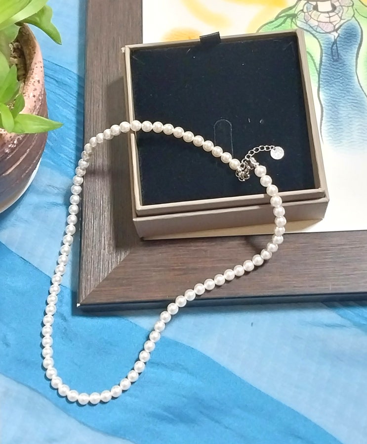 르끌라  진주목걸이 우아하며 심플한 여성목걸이