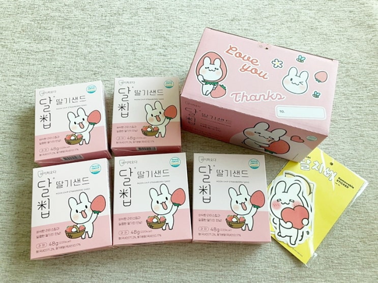 네이처오다 달칩 딸기샌드 당충전 달치비 라이스칩