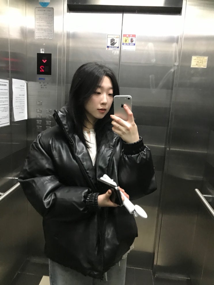 [스탠다드에러] 87-STAN104 유틸리티 하이넥 레더 패딩 블랙 후기 | 겨울패딩추천 | 남여공용패딩