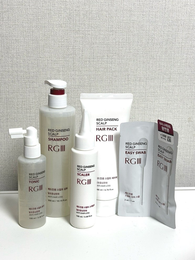 [다이소 추천] 헤어케어 추천 / RGIII 레드진생 스칼프 탈모라인 / 다이소 제품으로 탈모헤어케어 하기