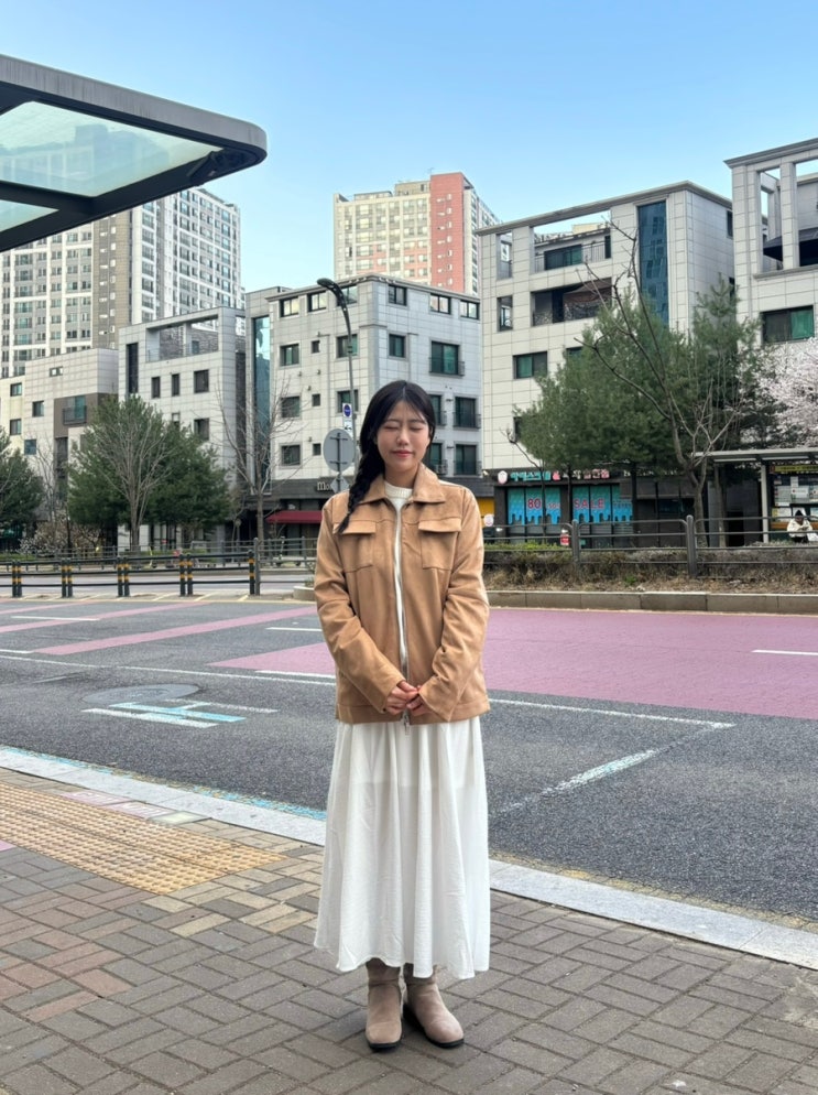 [아이러니포르노] 86-IRO072 크루얼티프리 솔리드 스탠다드 스웨이드 자켓  착용후기 카멜 L 사이즈 163cm 후기