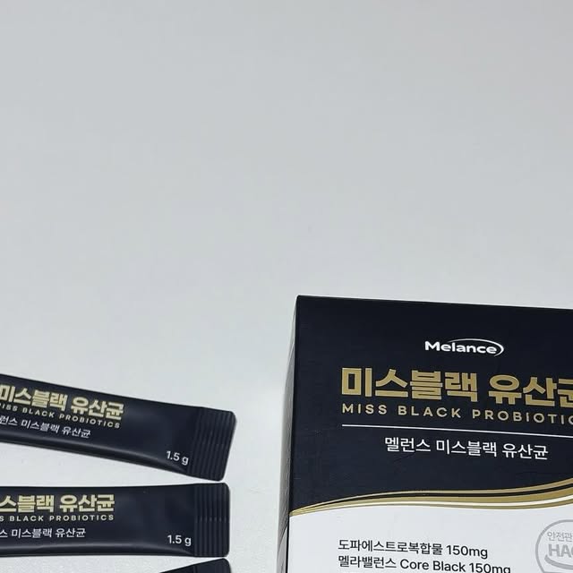 🍰 on Instagram: "#광고 #미스블랙 #새치영양제 #모발영양제 #흰머리영양제 [미스블랙] 프로바이오틱스 - 여성 새치 전용 유산균"