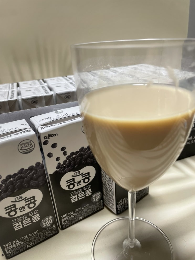 두유추천 사무실간식 으로 먹기 좋은 콩앤콩 고칼슘 검은콩 두유