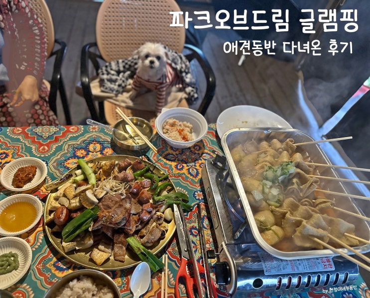 공주 계룡산 파크오브드림 글램핑 애견동반가능 개별바베큐 이용후기