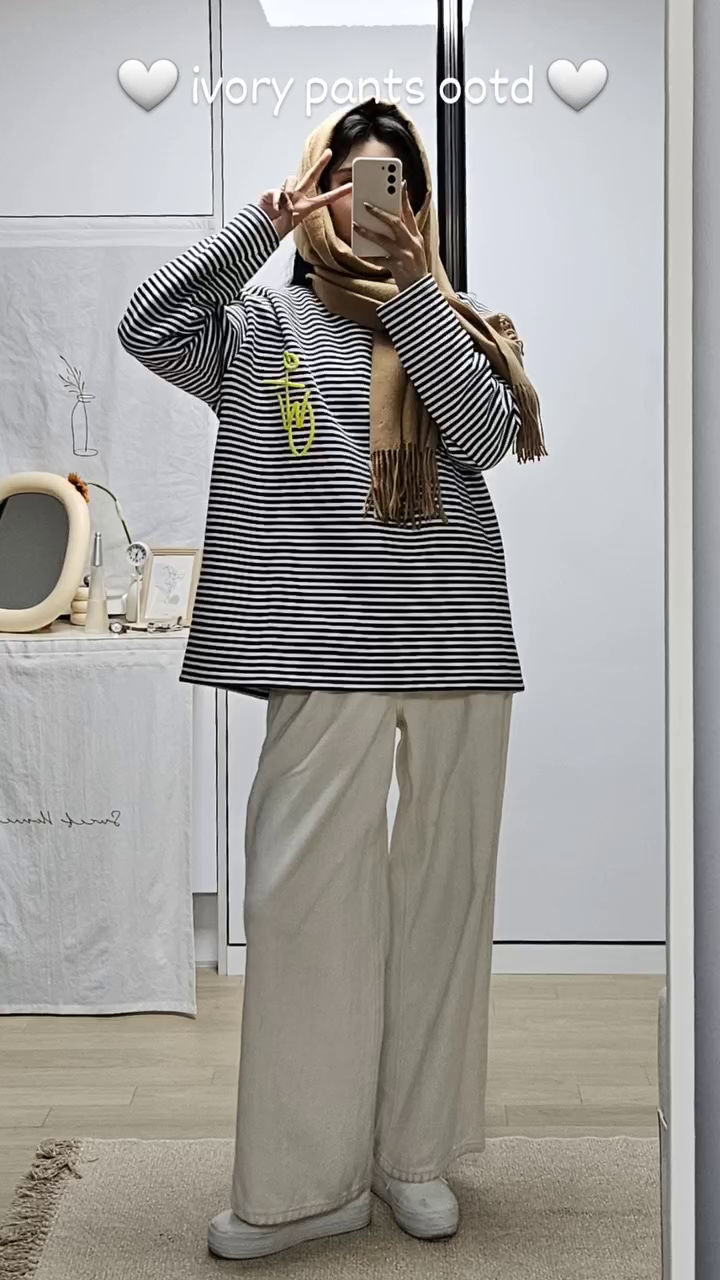 🤍아이보리 팬츠 모음🤍
.
.
.
#오오티디#겨울코디#와이드팬츠#코디모음#아이보리#ootd