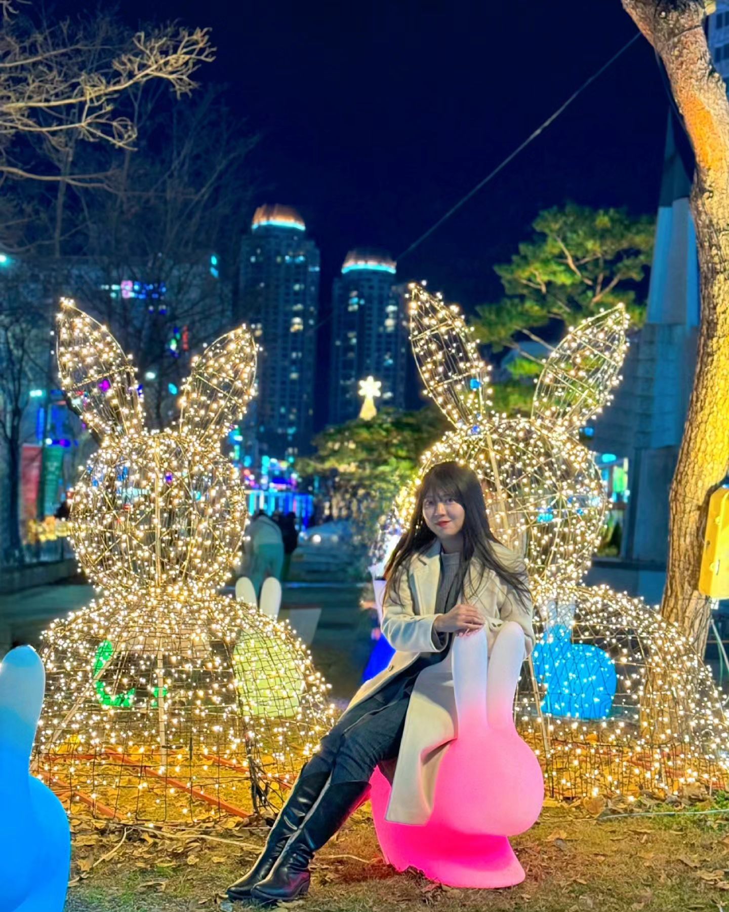 유성온천역 축제🎇🎇🎄✨️