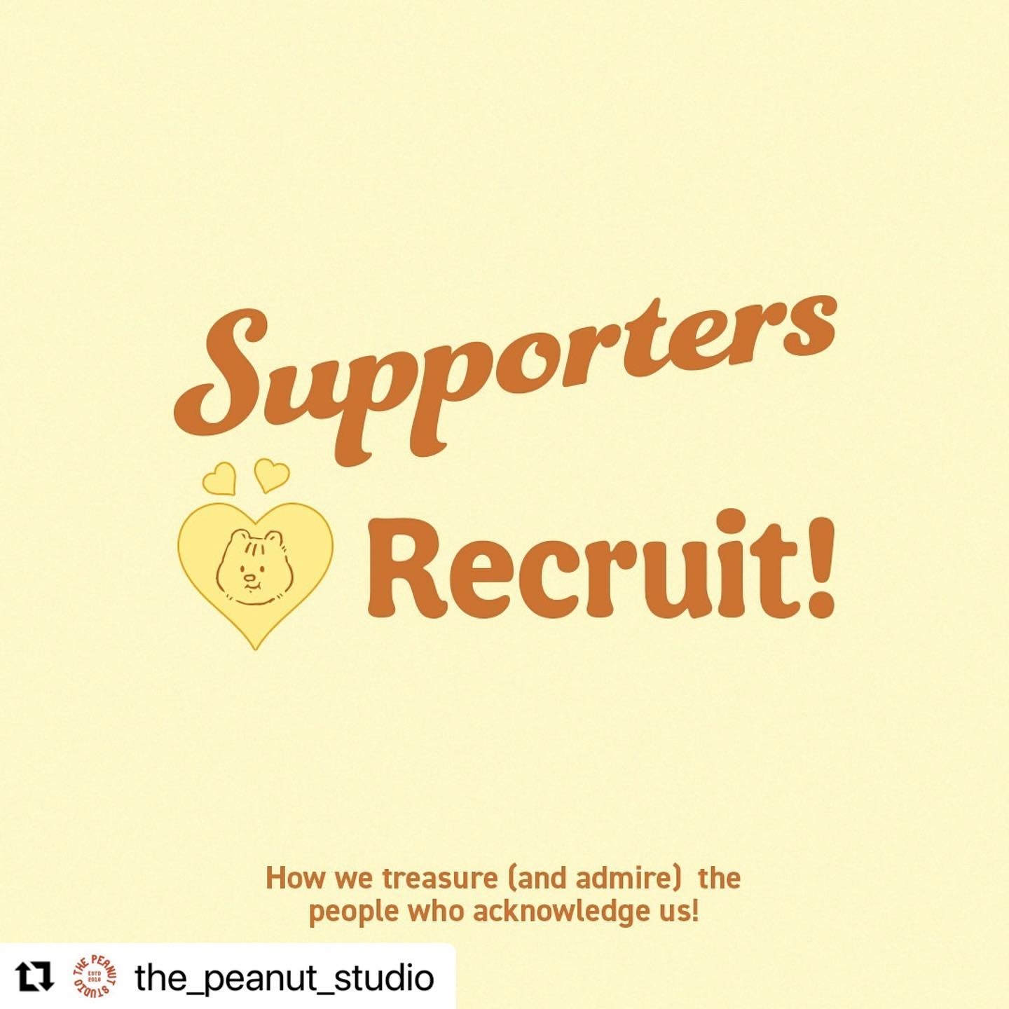 #Repost the_peanut_studio with use.repost
・・・
.
땅콩의 가을을 널리 홍보해주실 
땅콩 패밀리 1기를 모집합니다🥜

•지원방법: 
1. 더피넛스튜디오 인스타 팔로우
2. 인스타그램 리그램 OR 블로그 스크랩 해가기
3. 아이키/몸무게 댓글로 남기기
4. 활동하고 계신 블로그 혹은 유튜브가 있으시다면 
  알려주세요!(*적극 반영됩니다)

•모집인원: 20명
•모집대상: 아이키 70초반~90후반(12개월~4세)
•모집기간: 7월 22일~ 7월 31일
•활동기간: 2024년 8월 1일~2024년 9일 31일

•활동내용:
*제품 리뷰 3건
*인스타 SNS포스팅
*블로그 or 카페 콘텐츠 포스팅

•활동혜택:
왕땅콩 등급(전상품 10% 항시할인) 부여
가을 실내복 및 실외복 5종 증정

이번 가을 땅콩 패밀리가 되어 함께해주세요🐿️