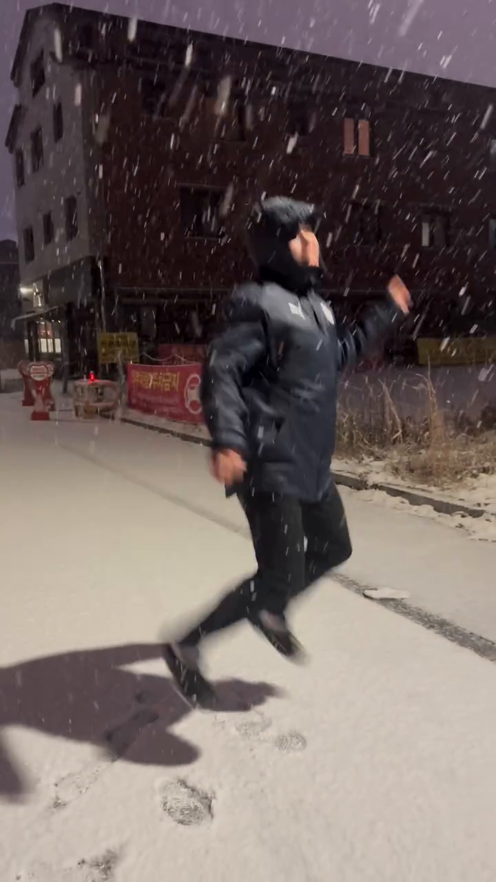 눈 보고 신난 울산촌놈들 ㅋㅋㅋㅋ
