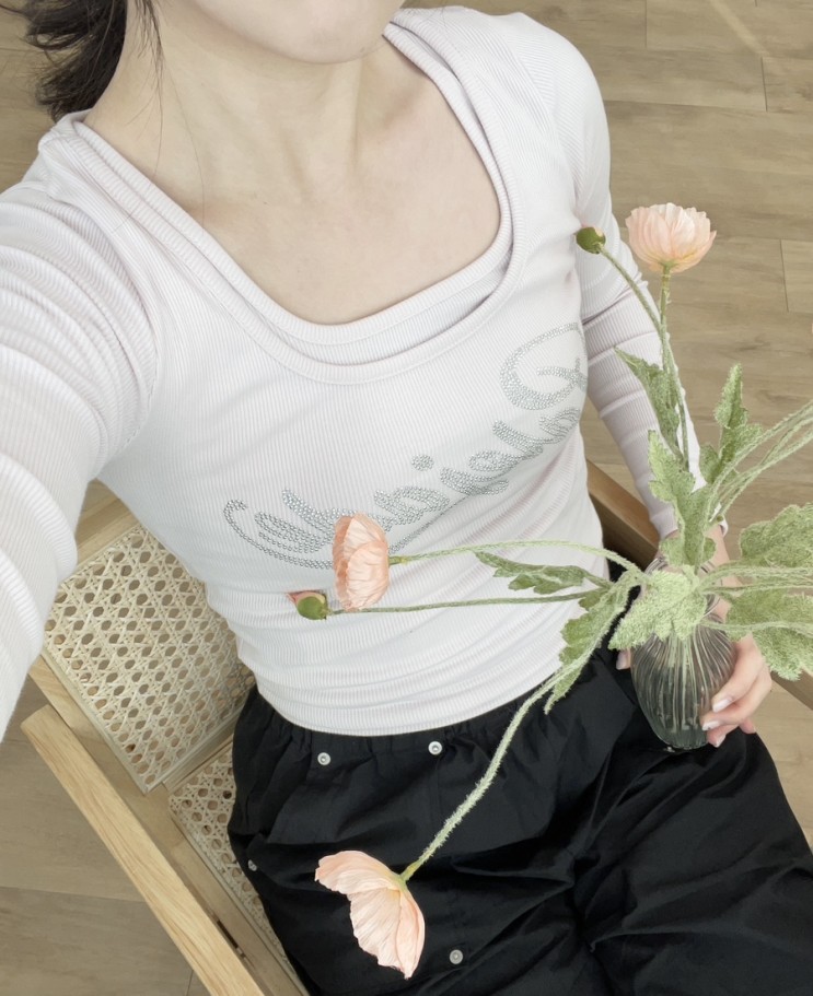 페일제이드 큐빅 롱슬리브 베이비 핑크 내돈내산 후기 🌷 palejade cubic long sleeveless baby pink