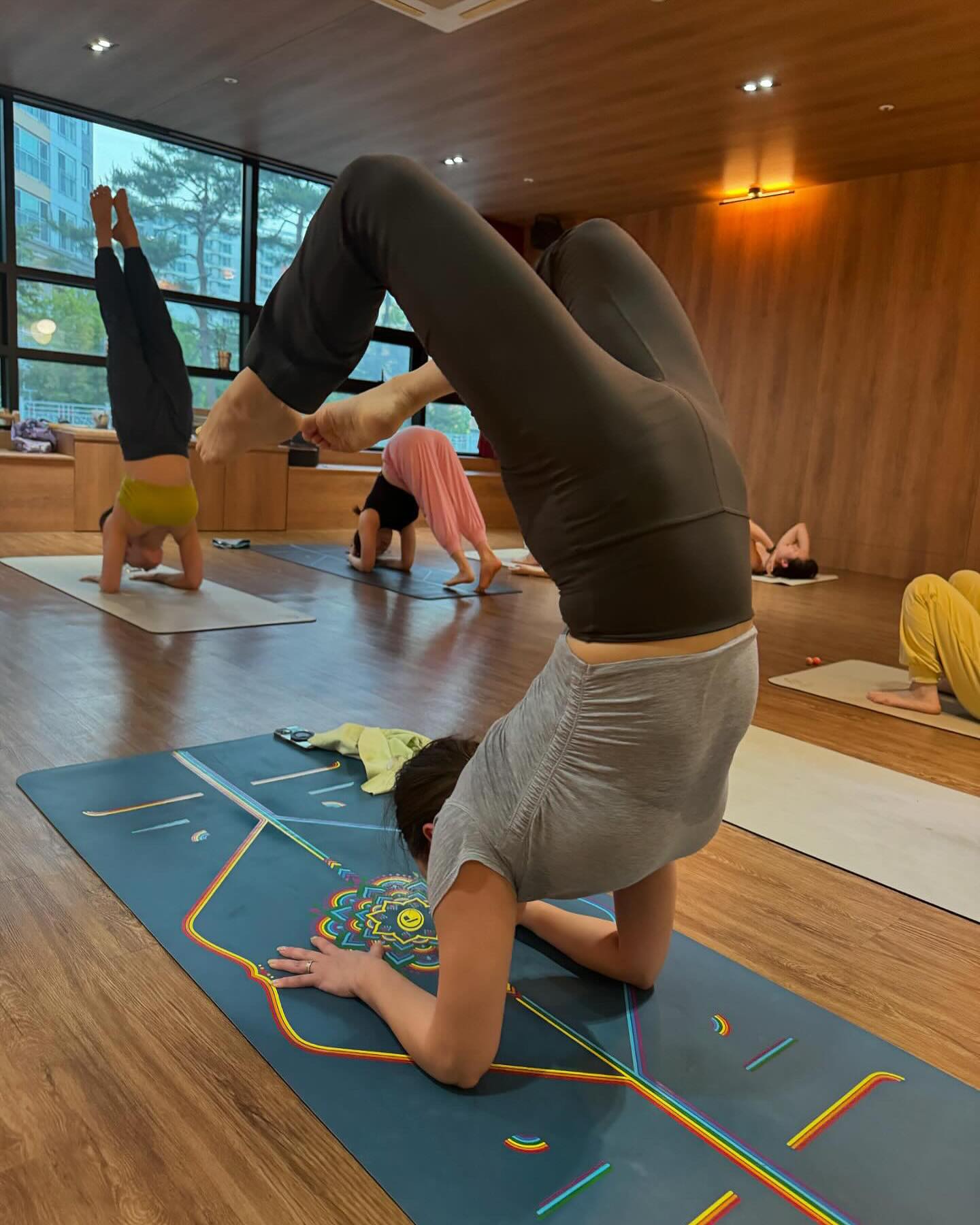 오늘 하타 시간에 브르스치카 연습👏
몇개월 전 까지만해도 머리서기에서 고개만 들어도 
뒤로 넘어가곤 했는데 어느순간 그 무게의 중심이 잡히기 시작했다
무릎을 접고 고개를 조금씩 더 들어주고 중심 잡는데도 
꽤나 오래 버틴듯 ㅋㅋ (내 기준이긴 하지만!) ㅋㅋ

이젠 머리와 발의 간격을 좁혀 나가는걸 목표로 해야하지..
근데 드롭백 컴업도 해야하고 ㅋㅋ 핸드스탠드도 해야하고..
핀차일자로 서기도 해야하고 ㅋㅋㅋㅋ 해야 할게 너무너무 많네🥹
그래도 오늘도 뿌듯한 하루😀😀😀😀

#지호요가 #동탄2요가원 #핀차마유라사나 #브르스치카 #요린이의기록
