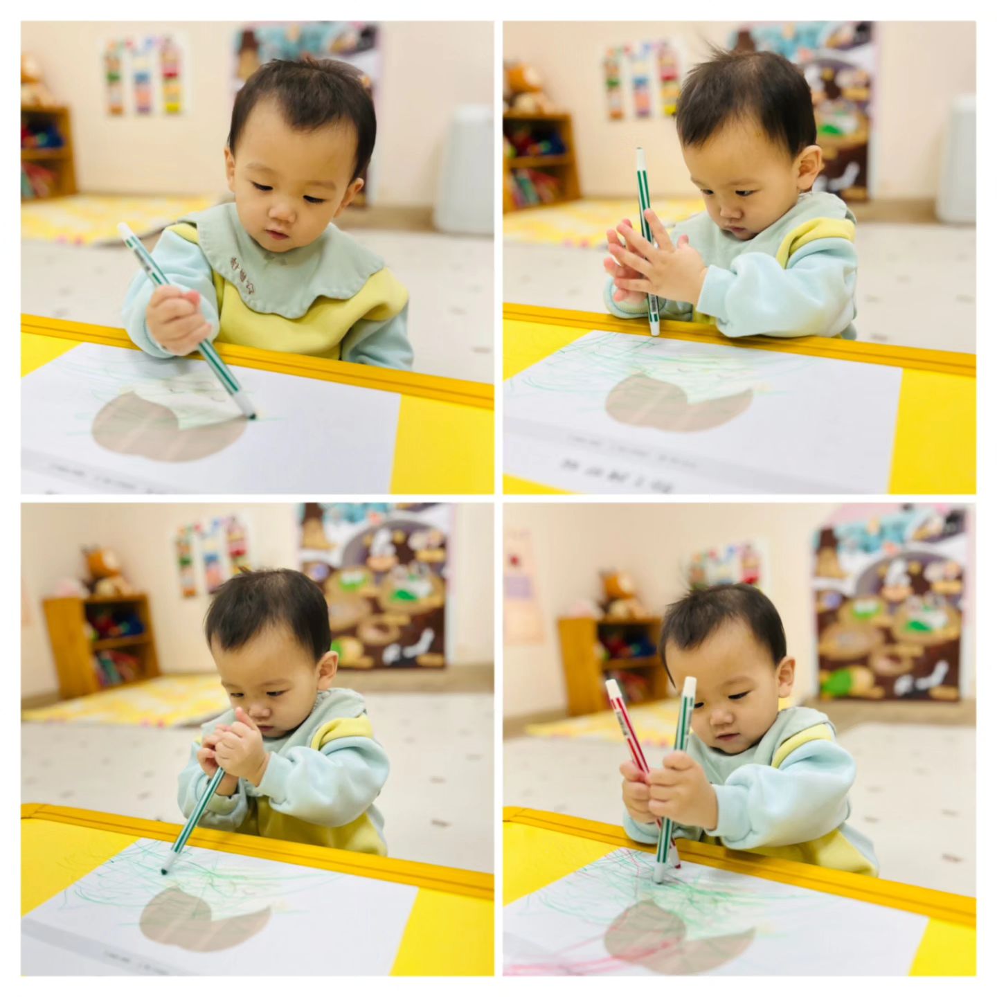 𖤐👶D+531~2ෆ

화요일엔 명절지나 첫등원해서 별이를 보고 반갑게 인사하자 
먼저 등원한 율이가 별이에게 다가가 안아주며 저에게 “별별”이라 이야기하자 별이도 율이를 보고 인사하며 즐겁게 하루를 시작하였고
웃는 얼굴 그림에 끼적이기를 하는 시간을 가졌는데 선생님이 깔깔깔 웃으면서 웃는 표정에 대해 알려주며 별이를 보고 깔깔깔 웃으며 
“웃는 표정이야 한별아~ 한별이도 웃어 볼까?”하자 한참 바라보더니 따라 웃어 보였다고😄 웃는얼굴에 끼적이기가 너무 재미있는지 힘차게 색연필로 움직이며 놀이하였고 친구들이 다했는데도 마지막까지 계속해서 끼적이기를 하였다는 쪼꼬미❤️ 오늘은 와플 블록으로 놀이하였는데 와플 블록으로 울타리처럼 만들어 공간 안에 들어갈 수 있도록 하자 블록에 관심을 보이는듯하더니 옆친구와 함께 블록 끼우기에 더 관심을 보이며 놀이하였고 친구와 사이좋게 블록으로 놀이하는것을 볼 수 있었다고 그리고 친구들과 나란히 앉아있는데 율이와 서로 안아주며 깔깔깔 즐거워하는 모습이 너무 예뻐서 찍어주셨다고 ❤️❤️얼집 생활 너무 잘하고 있는 우리 별이 기특하고 너무 이쁘다😍친구들과 사이좋게 밝고 건강하게만 크자!! 집에서 사고는 그만치고^^;

#사랑해한별아❤ #우리집보물💕