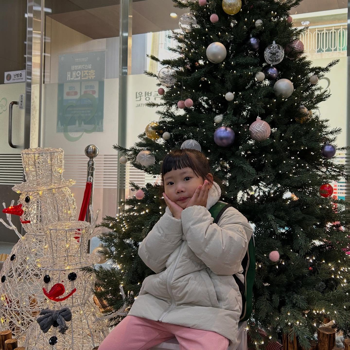 보이는 트리마다 사진찍어달라는 하니ෆ˙ᵕ˙ෆ