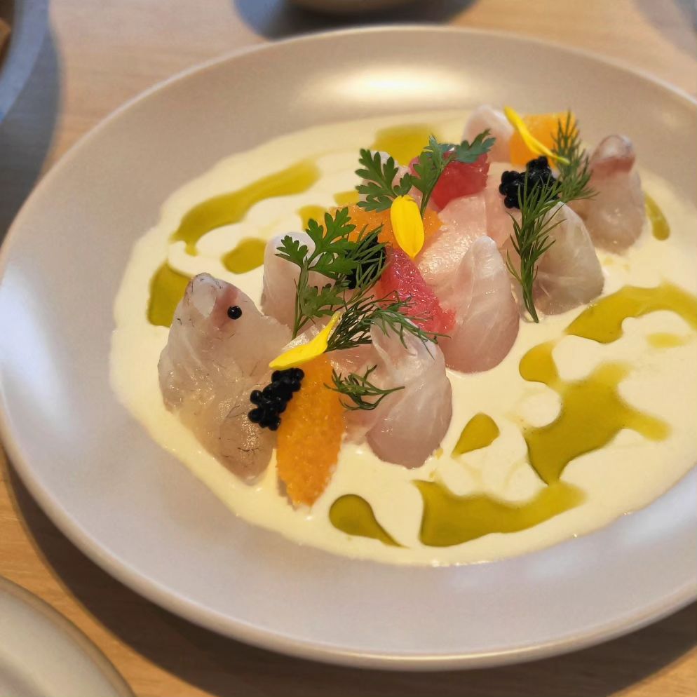 광어 카르파치오, 블랙타이거 토마토 파스타 굿!