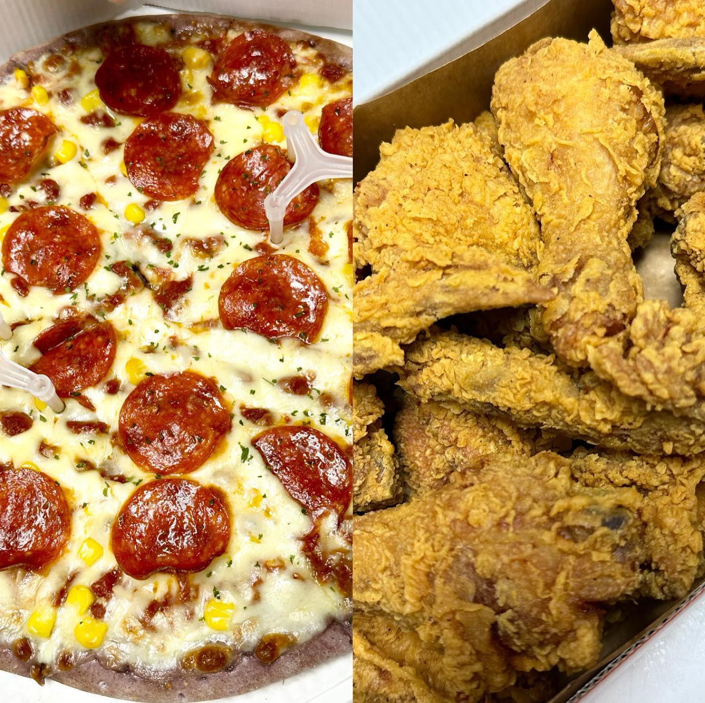 #협찬
.
치킨🍗좋아하는 우리 엉아와
피자🍕좋아하는 우리 회장님을 위한
오늘의 저녁 메뉴!
자담치킨에서 피자가 출시되어 한곳에서 동시에 주문 가능해서 너무 좋았던 오늘의 선택!!
.
✔️자담피자의 도우는 국내산 흑미를 9% 함유하고 있어 독특한 회색을 띄는데,
도우는 20시간 이상 저온으로 숙성시켜 겉은 바삭하고 속은 쫄깃한 식감이라서
우리 엉아도 피자 꼬다리까지 야무지게 냠냠!!!
.
✔️자담피자는 12인치와 7인치 두 가지 사이즈로 판매!!
자담치킨의 피자는 기본적인 치즈피자와 페퍼로니피자, 
그리고 자담만의 시그니처 레시피를 적용한 '맵슐랭피자' 총 3종으로 출시!!
우리의 선택은 나의 맥주안주 페퍼로니!!🥰
간만에 맥주가 술술
.
.
치킨은 튀김옷이 바삭바삭!! 짜지 않아 아이들이 먹기에 너무나 좋았고,
페퍼로니 피자는 짭짤하니 맥주와 찰떡!! 
진짜 오늘 저녁 메뉴 너무 좋았다!!!!
친절하신 사장님이 계신 반곡점!!!
다음번엔 매장에서 꼭 치맥해야지!!!

+자담치킨 세종 반곡점(11:00~00:40)
+세종 반곡1길 9, 상가110호
+https://naver.me/GHEcsDGe
+네이버에서 가까운 매장 또는 배달 어플에서 자담치킨 검색해 보세요
+자담치킨에서 제공받아 작성

#자담 #자담치킨 #맛스타그램 #먹스타그램 #맛집 #후라이드치킨 #맵슐랭치킨 #치킨맛집 #조정석 #조정석치킨 #동물복지인증 #피자 #피자추천 #피자맛집 #피자배달 #피자주문 #신메뉴 #자담맵슐랭피자 #자담페퍼로니피자 #자담치즈피자 #페퍼로니피자 #치즈피자 #자담피자 #흑미도우 #세종반곡자담맵슐랭피자 #자담치킨세종반곡점