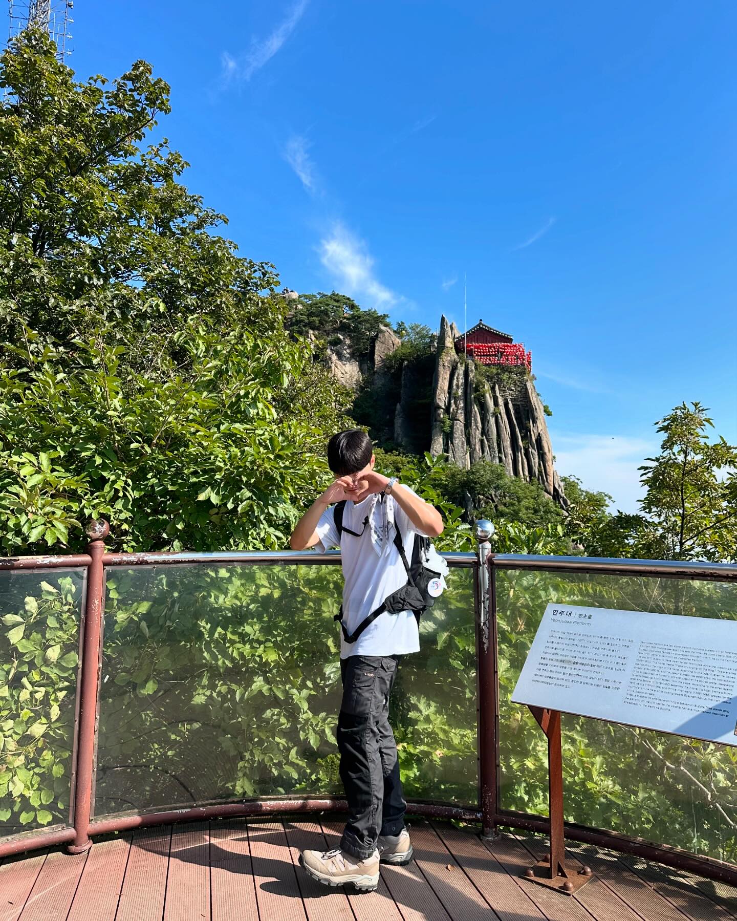 #관악산 

⛰️
가볍게 다녀오기 좋은 산!
코스가 쉬워서 초보자도 어렵지 않게 다녀올 수 있다. 

날씨가 살짝 덥긴 했지만 좋았다 😊

정상에서 맛있는 샤인머스켓 & 초코바!

하산 후 점심은 샤로수길에서 라멘, 후식으로 빙수 & 수플레 
🍜🍧🍨🧁🍵

사실상 먹방 찍고 왔음
(매우 만족) 👍

⛰️
- 코스:  서울대건설환경연구소 -> 연주대(정상) -> 원점회귀
- 시간: 2시간
- 난이도: 중하

#산춘기 #sanchungi #등산 #등산스타그램 #등린이 #산스타그램 #산린이 #hiking #登山 #반달이 #고양이