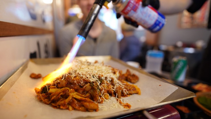 마포 맛집, 꿀때기곱창 눈꽃치즈 야채곱창, 마늘 가득 알곱창