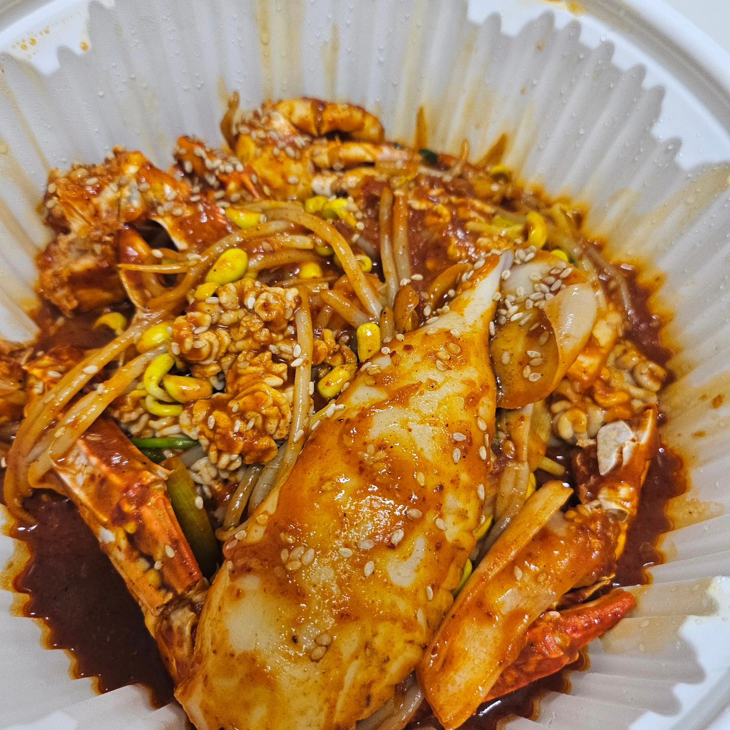 #꽃게찜 #야식스타그램 #야식 
#오늘첫끼 

.
.
.
.
.
.

#인생아구찜 #배달 #배민의노예