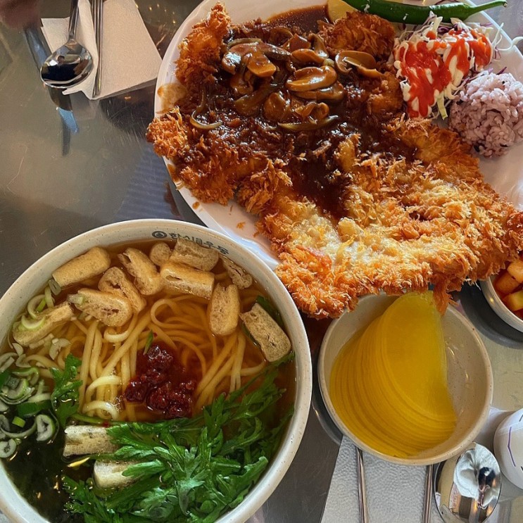 대전 한남대 맛집 한신우동 즉석우동 왕돈까스 술 안주로도 추천