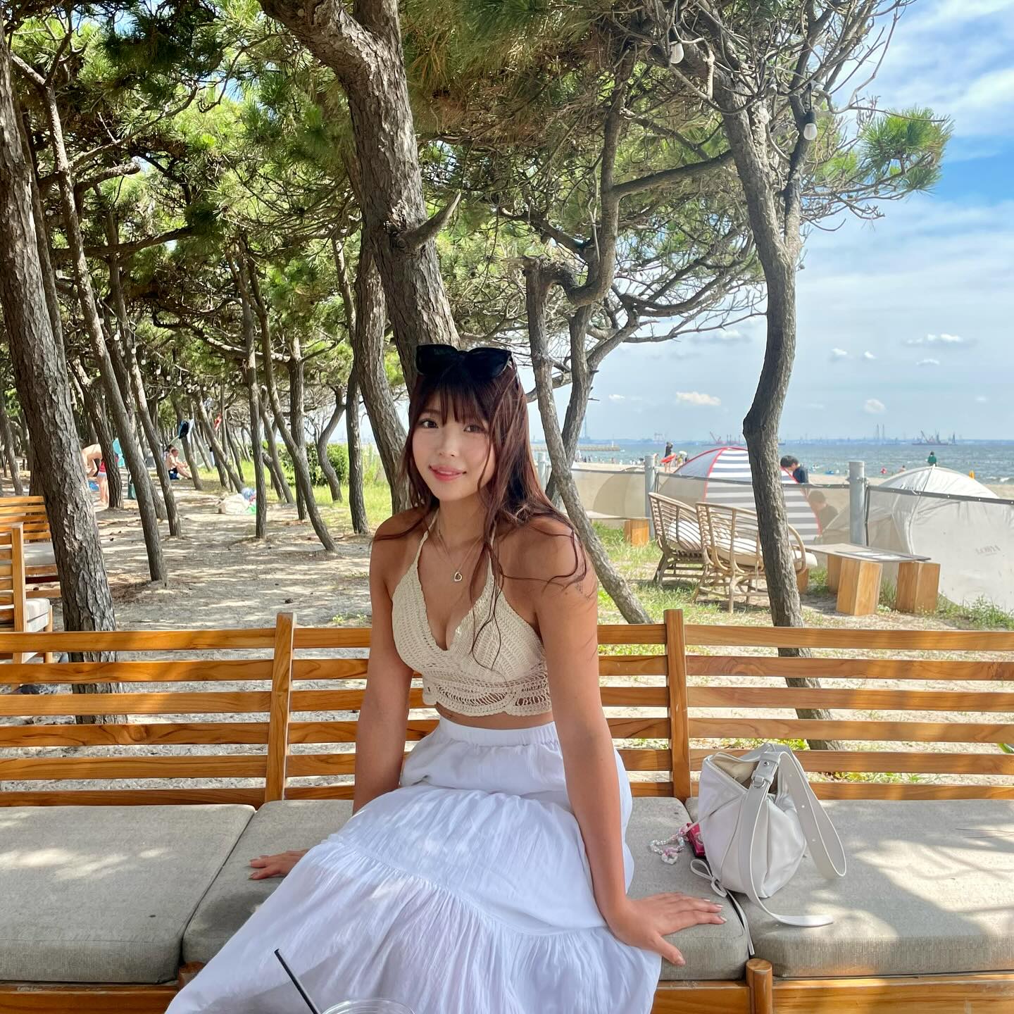 プライベートで行く海はまた違って新鮮だった🌊
※タトゥーシールです！！
.
.
.
#稲毛海岸 #稲毛海浜公園 #水着 #matinkim