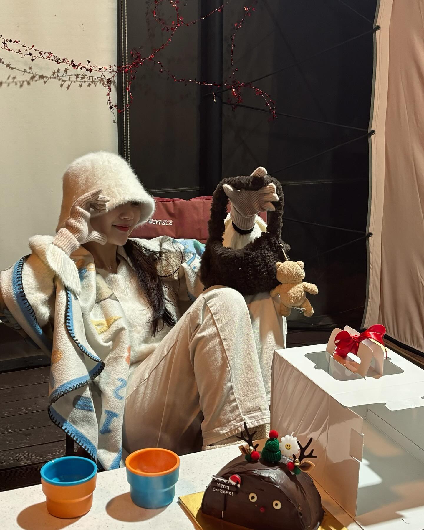 내가 만든 가방👜 + 언니가 만든 케이크🎂 =✨🎄♥️