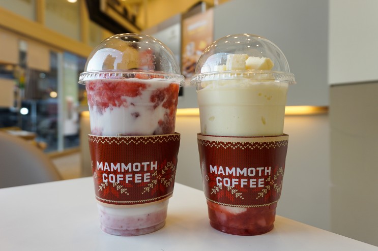 매머드커피 익스프레스 딸기음료 대박 맛집!