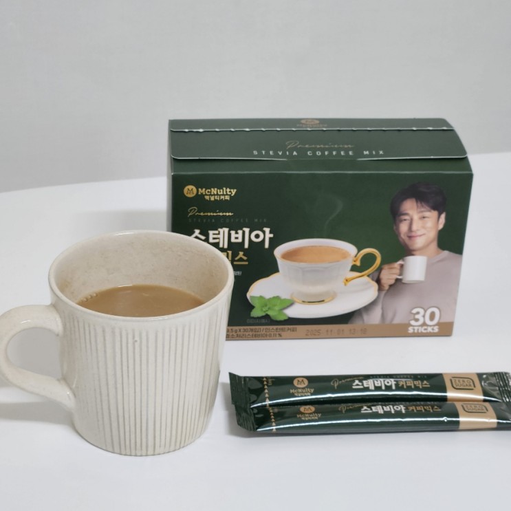 맥널티 스테비아 커피믹스 제로슈가 지진희커피 후기