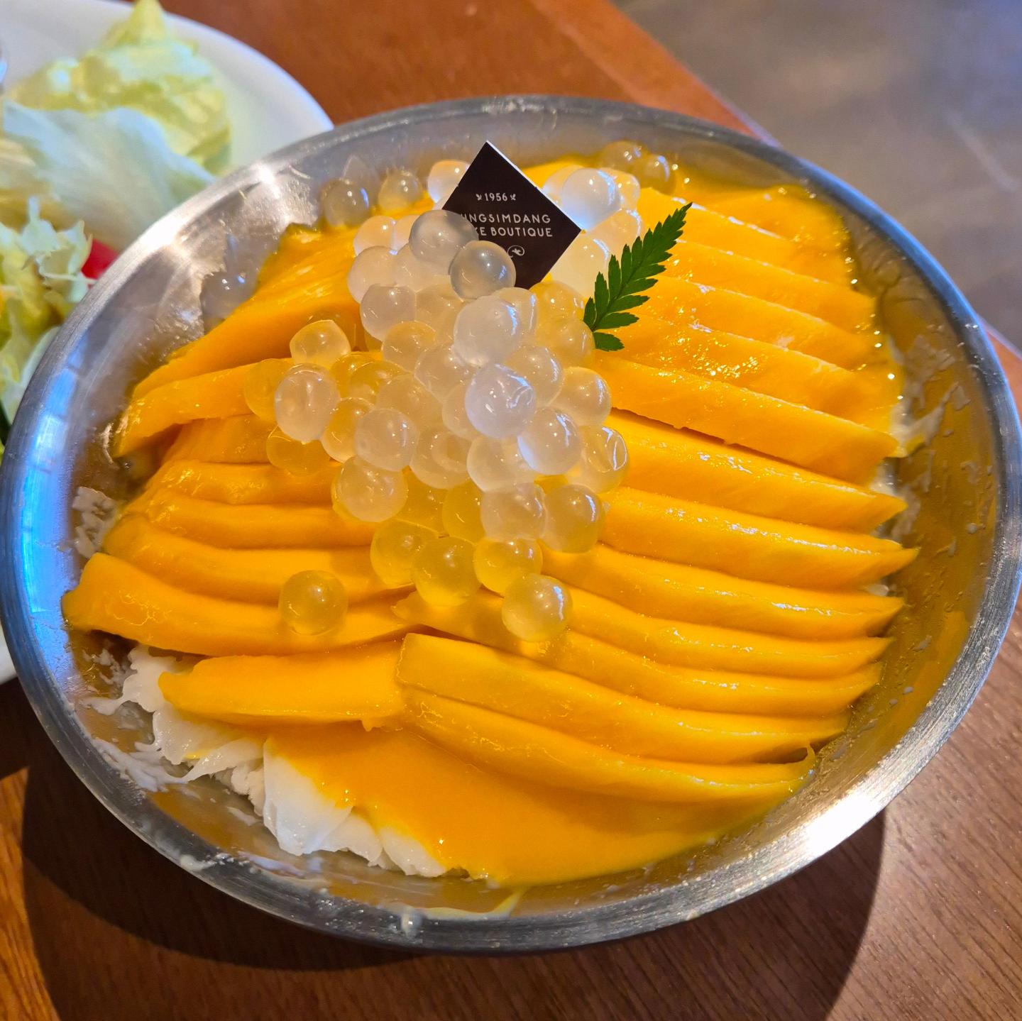 🐨망고시루 대신 망고빙수![성심당DCC]

망고시루 웨이팅에 포기했다구⁉️

울지말고 2층에서  망고빙수 먹자🤍

(옛날팥빙수는 6천원 가격실화인가 ..)

생망고 줄서서 왕창 들어있고
속에는 사르르 우유눈꽃 
상큼달달해서 자꾸땡기는맛 ✨️

🏷망고빙수 13,000원
🏷명란토스트 6,500원

✅️대전성심당 DCC
대전 유성구 엑스포로 107

#내돈내산#망고빙수#성심당망고빙수#대전빙수
#성심당망고#성심당#망빙#대전생망고빙수#대전성심당#성심당브런치
