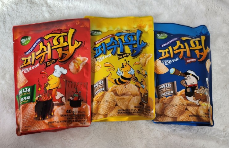 알래스카 프리미엄 명태로 만든 고단백 영양 스낵 피쉬팝 3종 : 허브솔트오리지날 허니버터 칠리