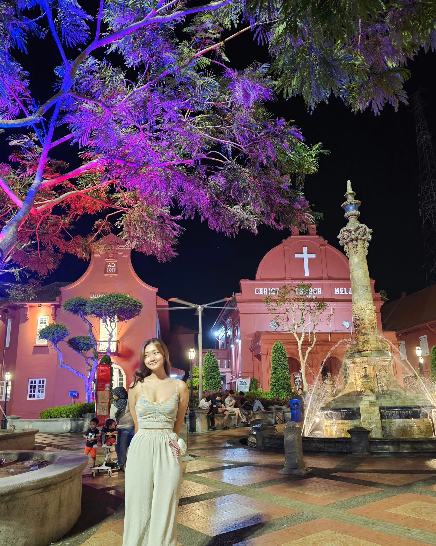 The night view along the river was so beautiful✨️