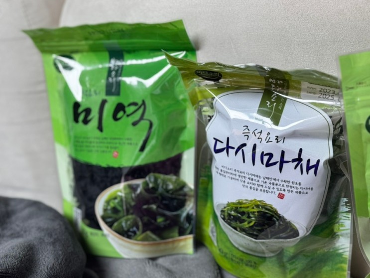 [바다소리즉석요리 완도 자른미역&다시마채] 미역국만들기