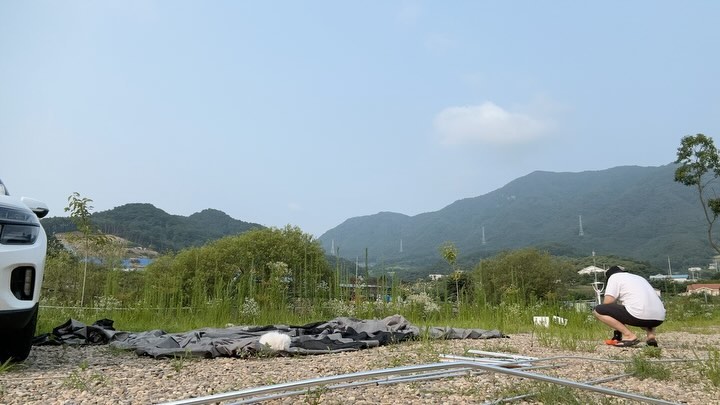 첫 오토캠핑이자 첫 피칭 🫶🏻