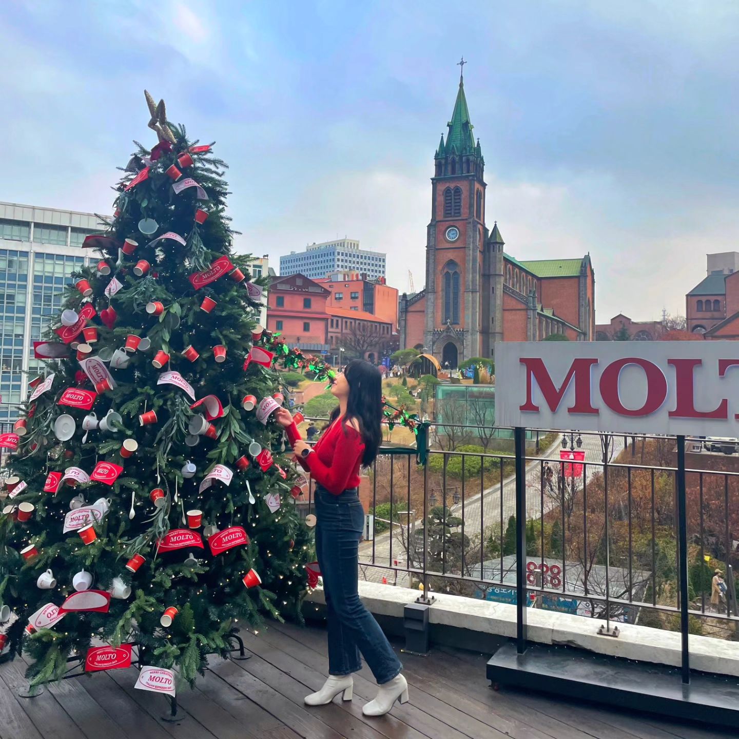 🎅크리스마스 도장 깨기👊 #명동성당 #몰또이탈리안에스프레소바 #롯데백화점본점 🎄