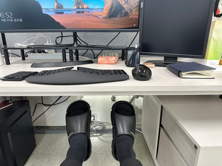 편안한 사무실 슬리퍼, 키도 높여주는 평발슬리퍼