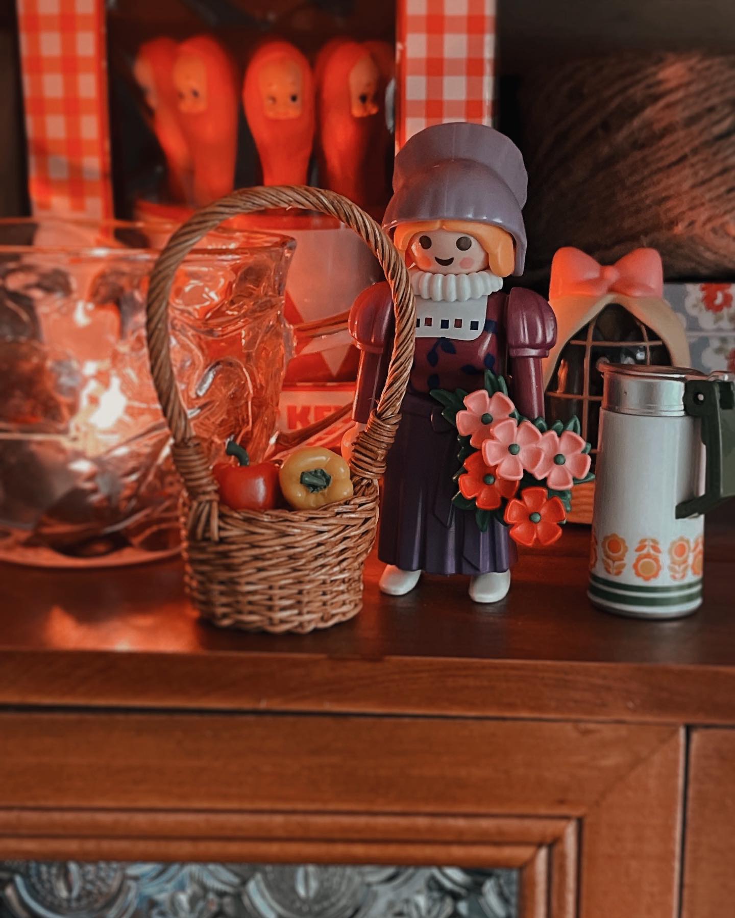 #mini🎀

귀여운거+귀여운거💕
새벽엔 뭐든 완성되서 좋은시간🌙

#minirattanbasket  #playmobile  #kidult