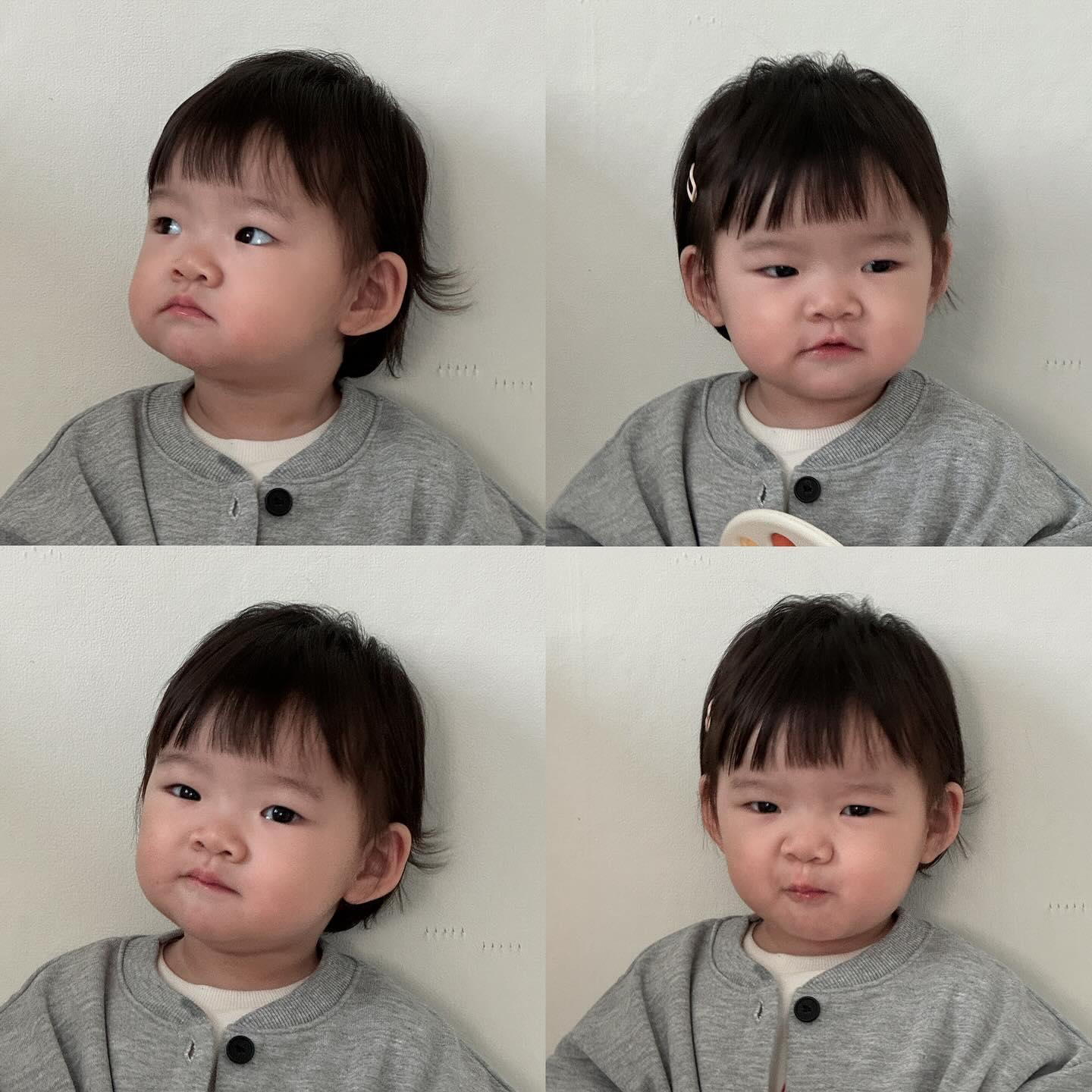 귀여운 우리 집 둘째♥ 
언니에 밀려 피드 지분 매우 적지만
어디 가도 존재감 뿜뿜이라 언니한테 절대 안 밀림
⠀⠀ 
15개월인 유아는 말귀도 제법 알아듣고
엄마, 아빠, 맘마, 또 줘, 까까, 멈머, 우유, 
쪼쪼, 꿀꿀, 까꿍 등 말도 잘하고 
⠀⠀ 
나가는 걸 좋아해서 매일 현관에서 ”가~~!“ 라고 
말하며 문도 두드리고(귀여워 죽겠음)
⠀⠀ 
언니랑 다르게 잡고 서는 건 빨라서 빨리 걷겠다 했는데 
아직도 어설프게 걸어서 대부분 안고 다니는데
(돌쯤부터 12kg 찍어서 엄마는 너무 힘이 가드네)
좋은 말로 할 때 얼른 걸어줘♥
⠀⠀ 
세아는 지금 매우 야생마 스탈이지만 어린이집 
가기 전까지는 먹놀잠도 너무 잘해주고 그저 순둥순둥
쪽쪽이와 애착베개만 있으면 잘자던 아가였는데

유아는 쪽쪽이랑 엄마 머리채가 필수로 있어야해서
새벽에도 엄마만 엄청 찾고 울고ㅠㅠ 
유아 태어나고는 푹 편하게 자본적 없지만 
그저 엄마면 좋다고 달려들고 사랑한다고 표현해주는 
두 딸들이 있어서 이만큼 버티는 거 겠죠!? 
#세상의모든육아맘들화이팅
⠀⠀ 
이러고 뒤돌면 소리지르는 엄마지만
울 세아유아 많이 사랑한드아🫶🏻🫶🏻
⠀⠀ 
#육아맘 #육아일상 #육아맘일상 #육아소통 #애둘맘
#자매육아 #현실육아 #아기가사는집 #15개월아기