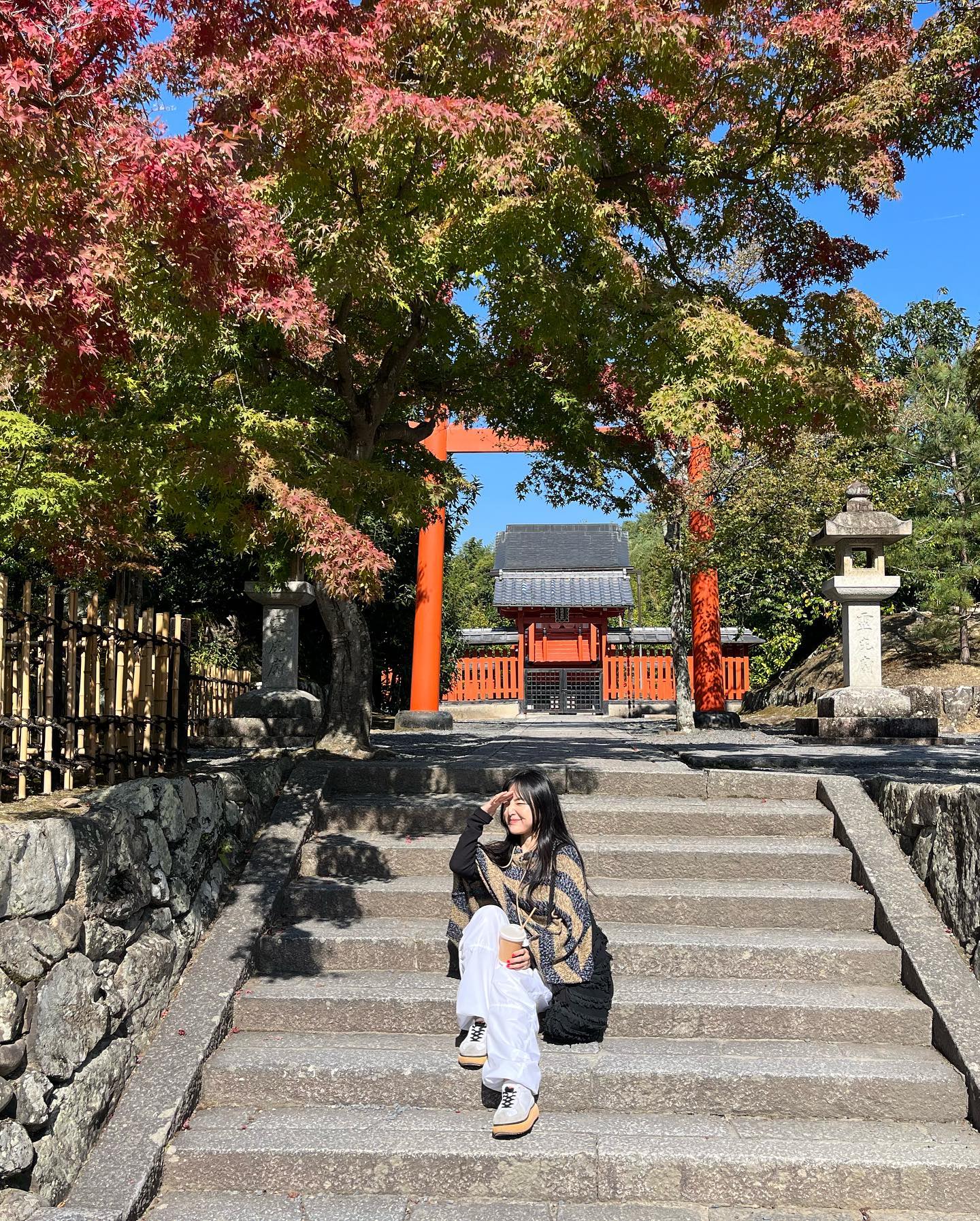 아라시야마에서의 가을🍁🍂🎋🛤️☕️ 🐒 🌾