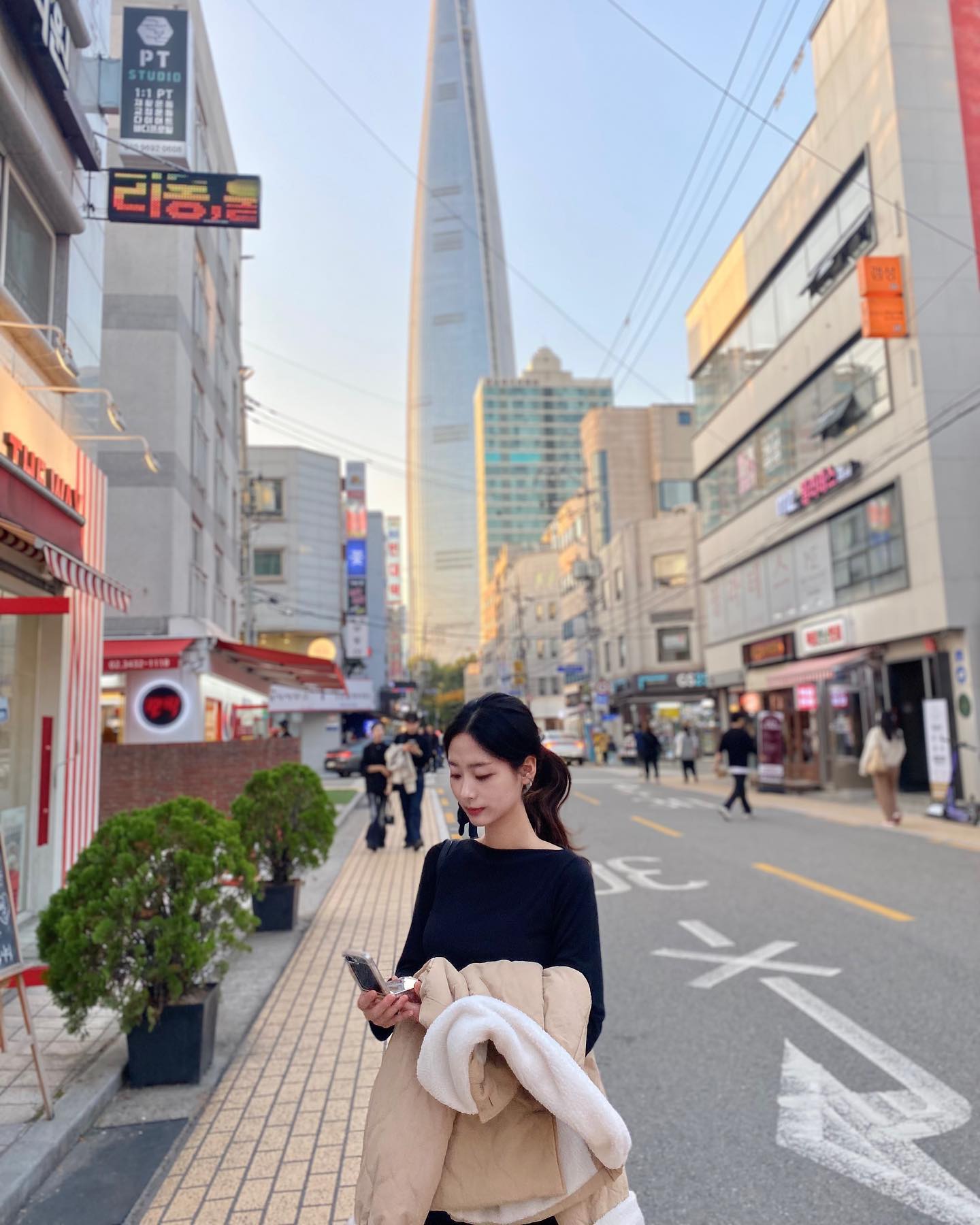 똥마리 하구 다시 묶었더니 꼬부랑