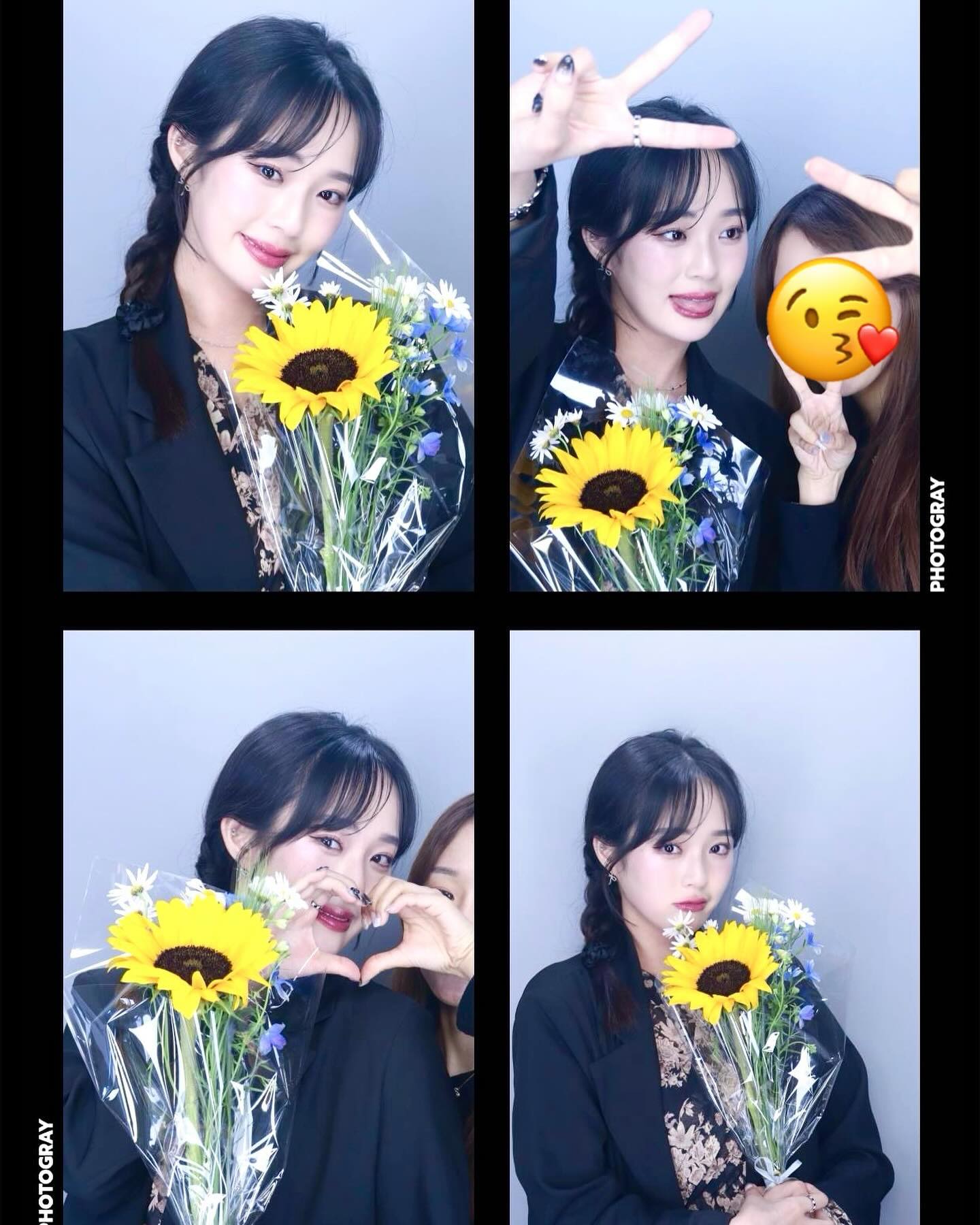 마지막으로 받은 꽃도 언니인데 이번에도 해바라기를🌻
