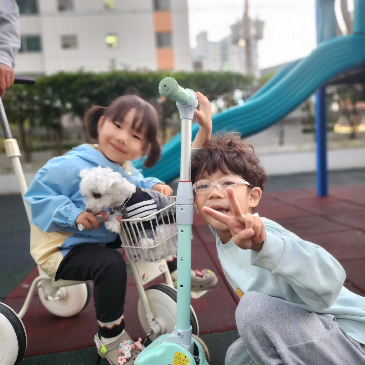 흔들렸지만 귀여워🩵
엄마가 실패한 고양이귀머리, 어린이집 선생님이 이쁘게 만들어주심ㅋㅋㅋ
이렇게 이쁘게 사진찍고 씽씽이타다가 입술터진 리안
머 그리 다치면서 놀고 크는거지 머!
병원갈만큼 다치지않아서 다행이라 생각해!

#리리형제 #리리들일상 #하원후일상
